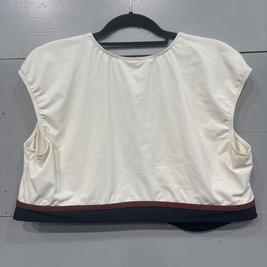 BLEU ROD BEATTIE,NWT SWIM TANKINI,CREAM,22W