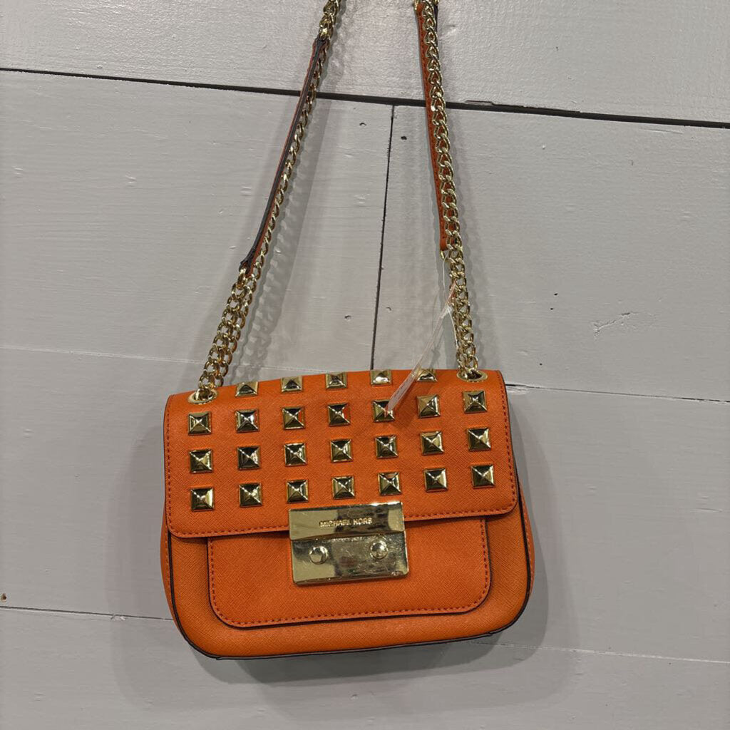 MK MINI CROSSBODY ,ORG GOLD