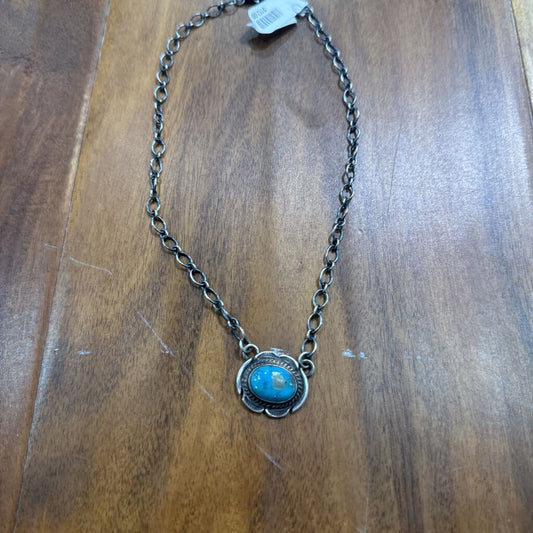 OVAL TUR NECKLACE ,SILVER TUR,127.00