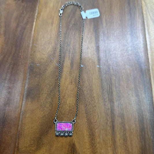 PINK NECKLACE ,SILVERPINK