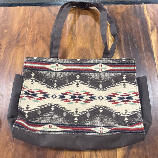 PENDLETON,AZTEC TOTE BAG ,BROWN