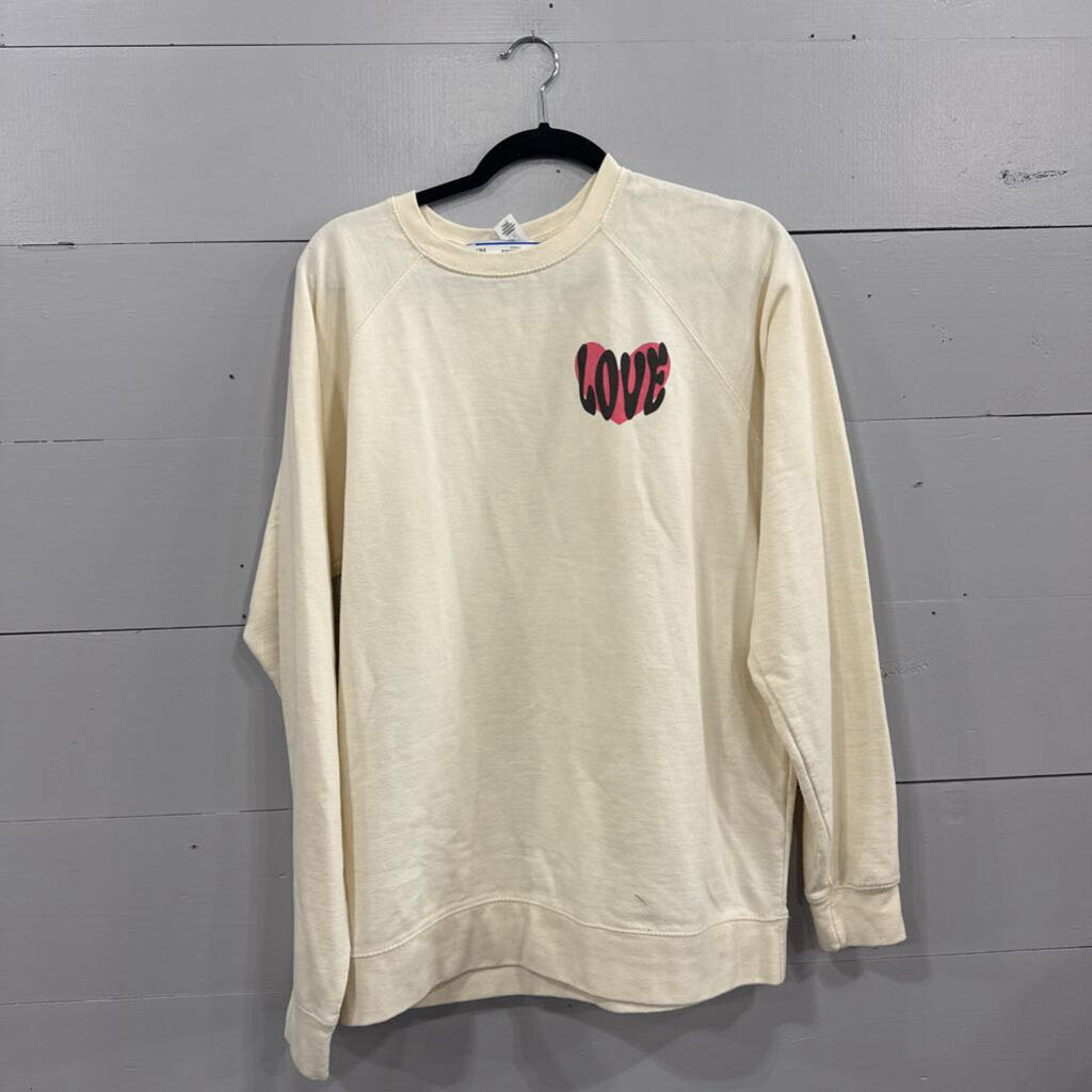 LOVE LIKE JESUS CREWNECK SWEATER,IVORY MULTI,XL