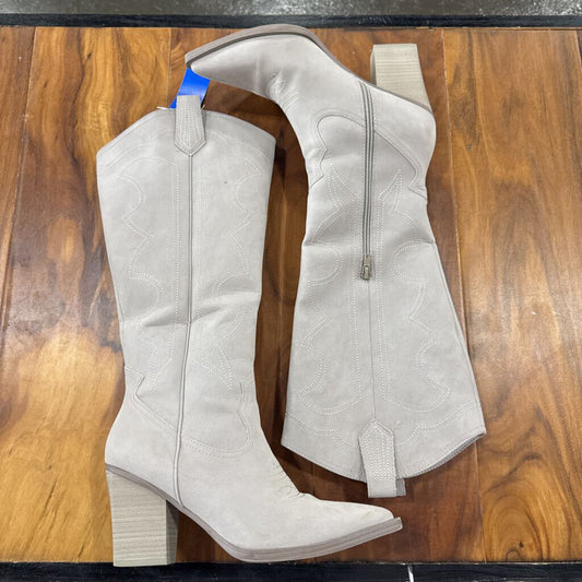MIA,WESTERN KNEE BOOT ,GRY,8.5