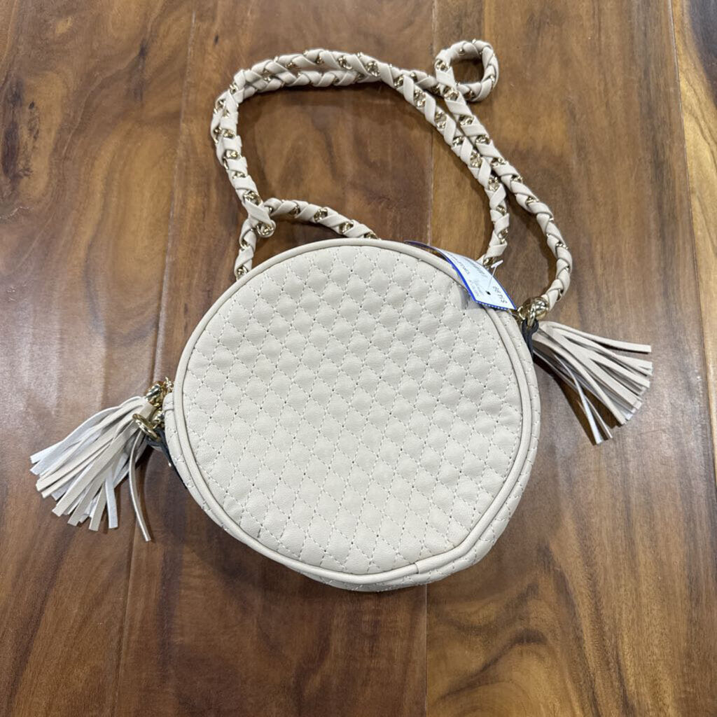 *CIRCLE HANDBAG,TAN