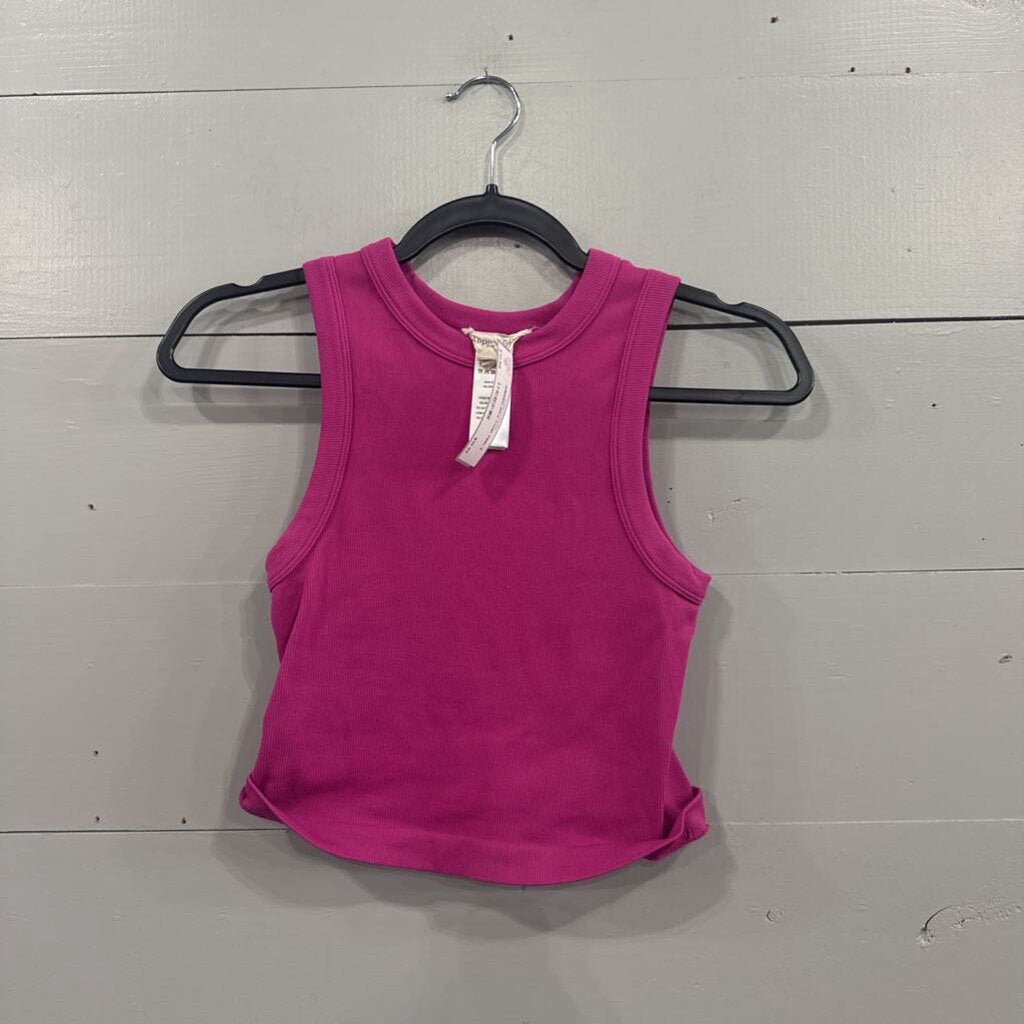 HAPPY GREY,*RIBBED BRA TANK,PINK,S
