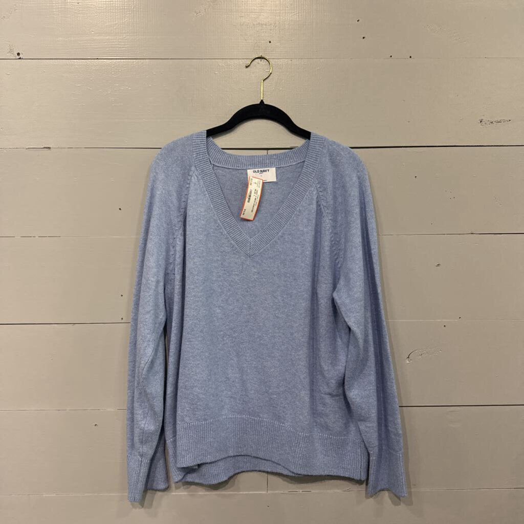 OLD NAVY,*SOFT V NECK SWEATER,BLUE ,L