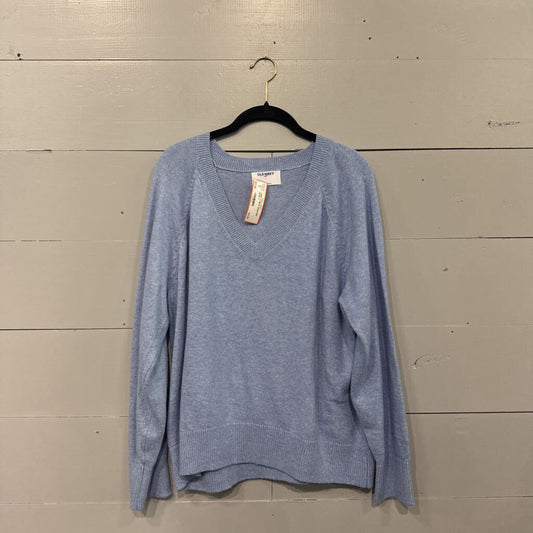 OLD NAVY,*SOFT V NECK SWEATER,BLUE ,L