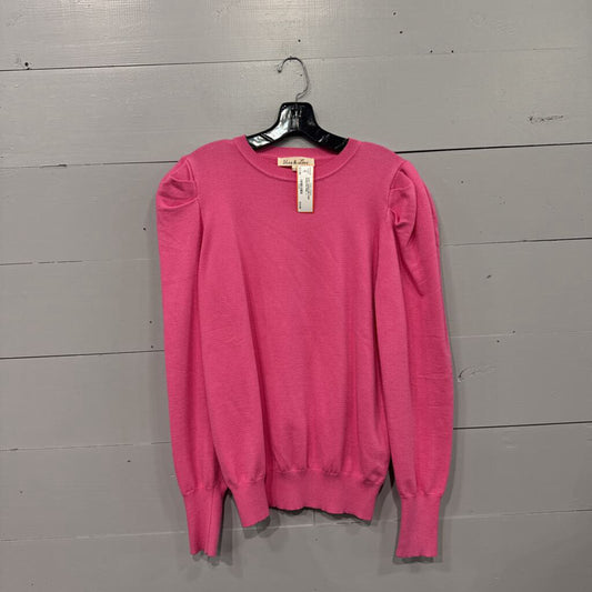 VINE & LOVE,SOFT SWEATER PUFF SLEEVES,PINK ,L