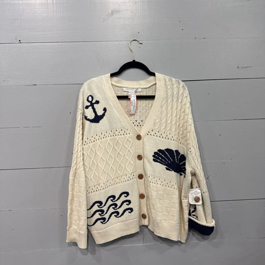 ALTAR'D STATE,NWT COASTAL BUTTON UP CARDIGAN,CREAM,M