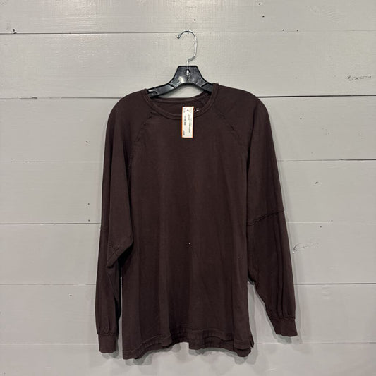 AERIE,AERIE SOFT LONG SLEEVE,BROWN,S