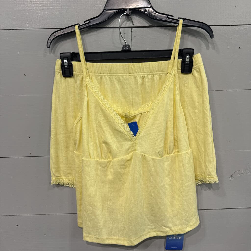 NWT SOFT LOUNGEWEAR SET,YELLOW,M