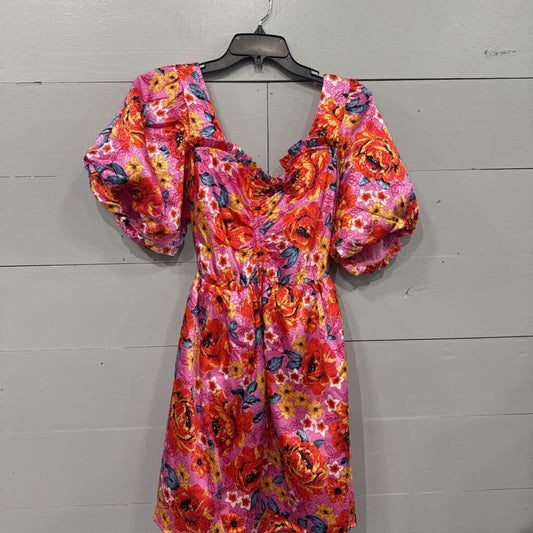 BUDDY LOVE,*FLORAL TIE DRESS,PINK ,M