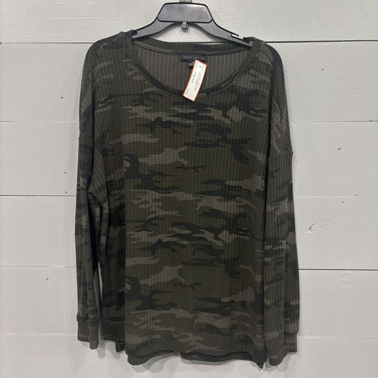 SANCTUARY,*WAFFLE CAMO LONG SLEEVE,GREEN,M