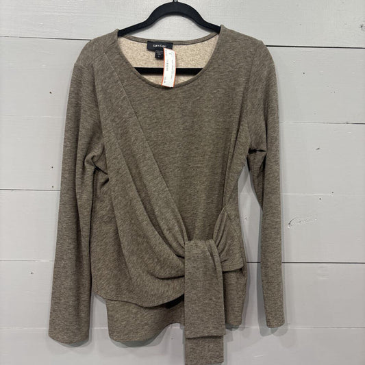 KAREN KANE,*SOFT WRAP TOP,TAN,L