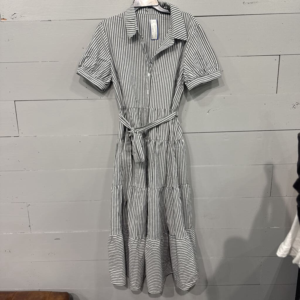 UTCOCO,*NWT STRIPED MAXI DRESS,WHITE,XL