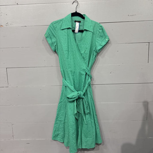REBA,*V NECK TEXTURED DRESS,GREEN,4