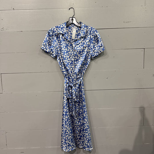 JG HOOK,*PATTERNED TIE DRESS,BLUE ,8