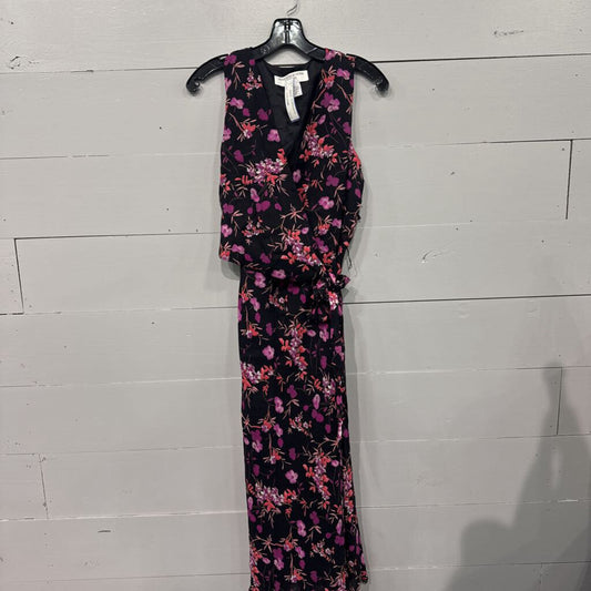 JONES NEW YORK,*FLORAL TIE DRESS,BLACK PINK,10