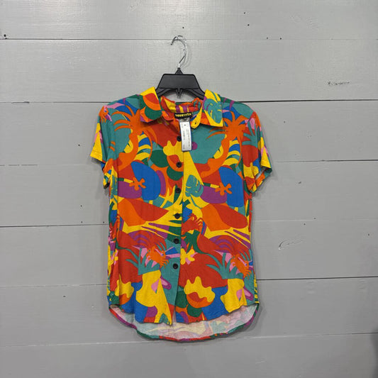 NOOWORKS,*PATTERNED BUTTON TOP,MULTI,M
