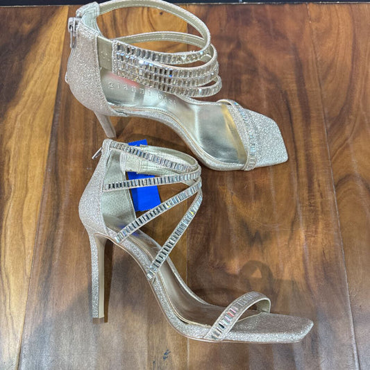 GIANNI BINI,GLITTER HEEL ,GOLD ,8