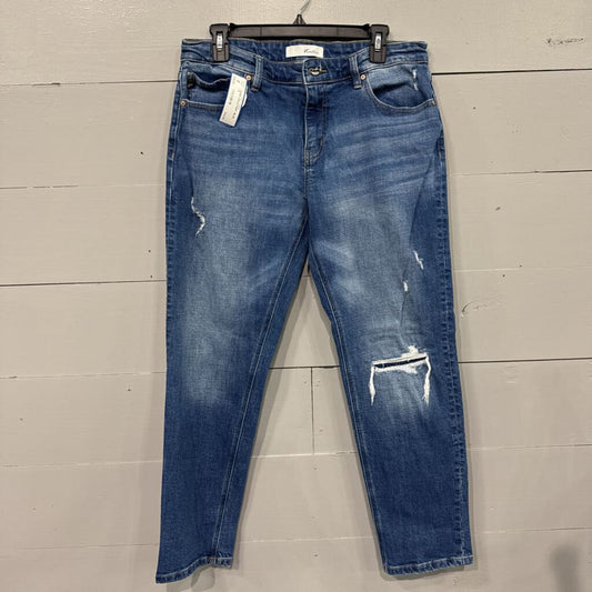 KANCAN,DENIM ANKLE PANT ,BLUE ,29