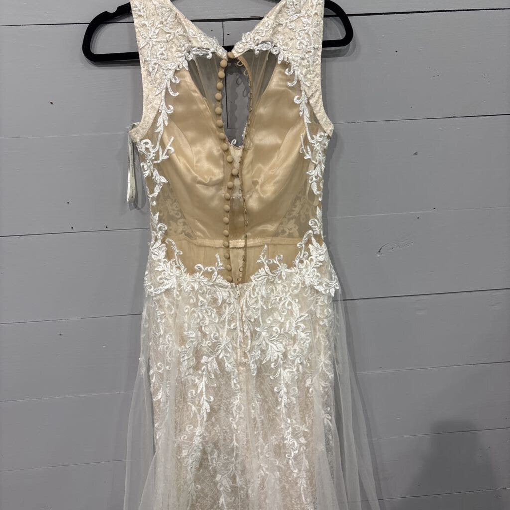 GALINA SIGNATURE, FORMAL LACE WEDDING DRESS ,IVORY,2