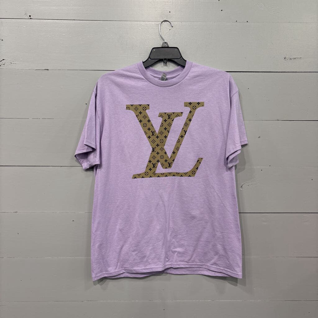 LV GRAPHIC TOP ,PUR TAN ,XL