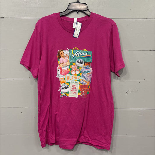CANVAS,ALANI GRAPHIC TOP ,PINK MULTI,L