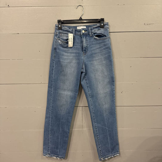 VERVET,*DENIM STRAIGHT ANKLE JEANS,BLUE ,26