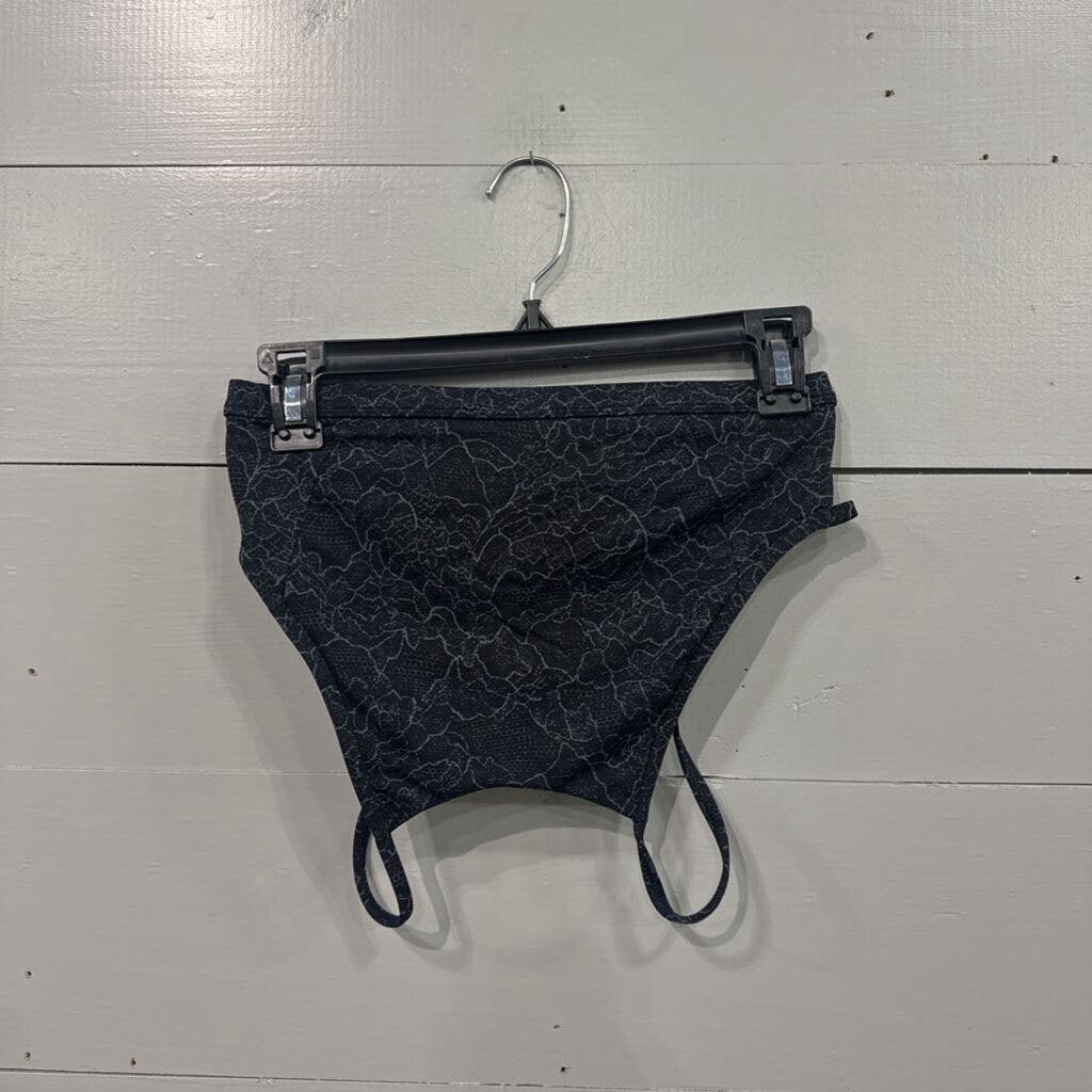 LULUEMON, LULU ACTIVE SPORTS BRA,BLK GRY,6
