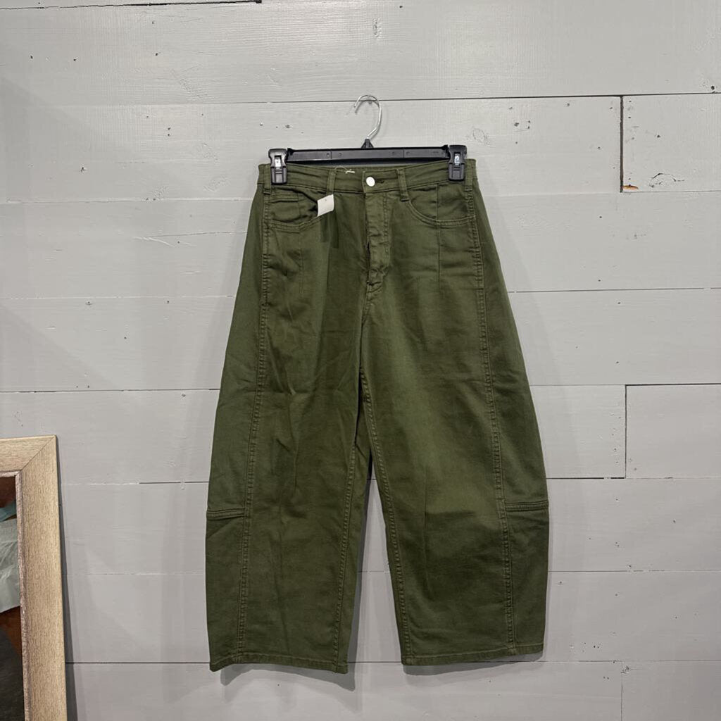 PILCRO,BARREL GREEN PANTS,ARMY GREEN,26