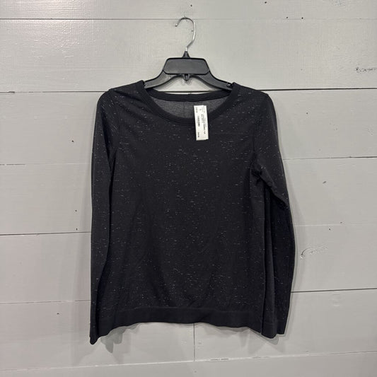 LULUEMON,LULULEMON RIBBIBED TOP ,BLK WHT,4