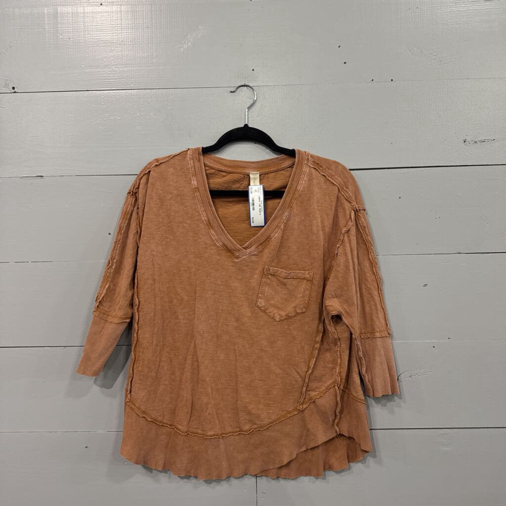 ALTAR'D STATE,VNECK TOP ,RUST,S