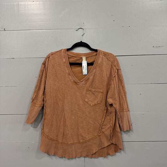 ALTAR'D STATE,VNECK TOP ,RUST,S