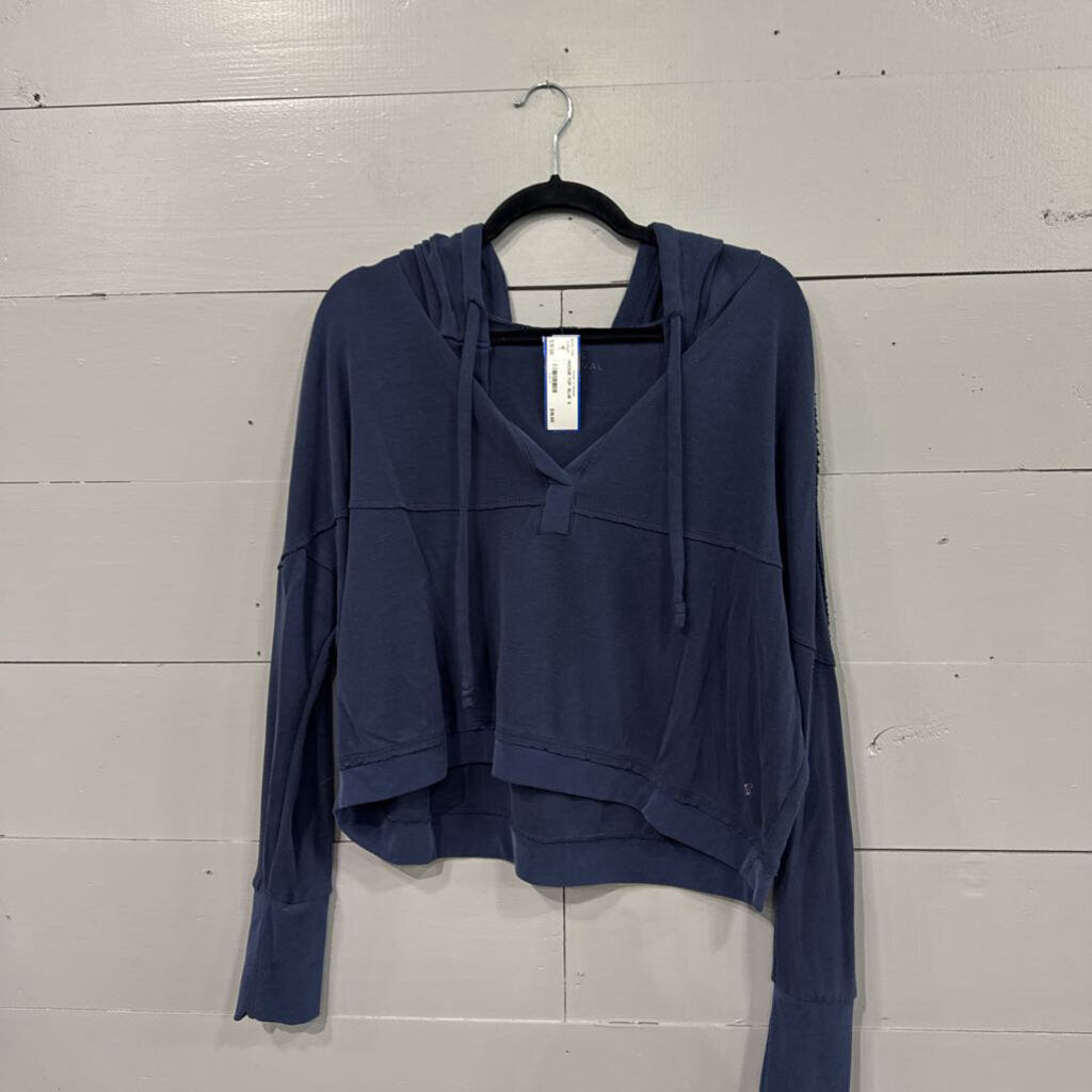REVIVAL,HOODIE TOP ,BLUE ,S
