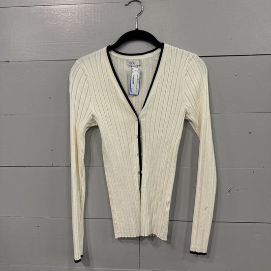 NORDSTROM, SWEATER TOP ,WHT NVY ,S