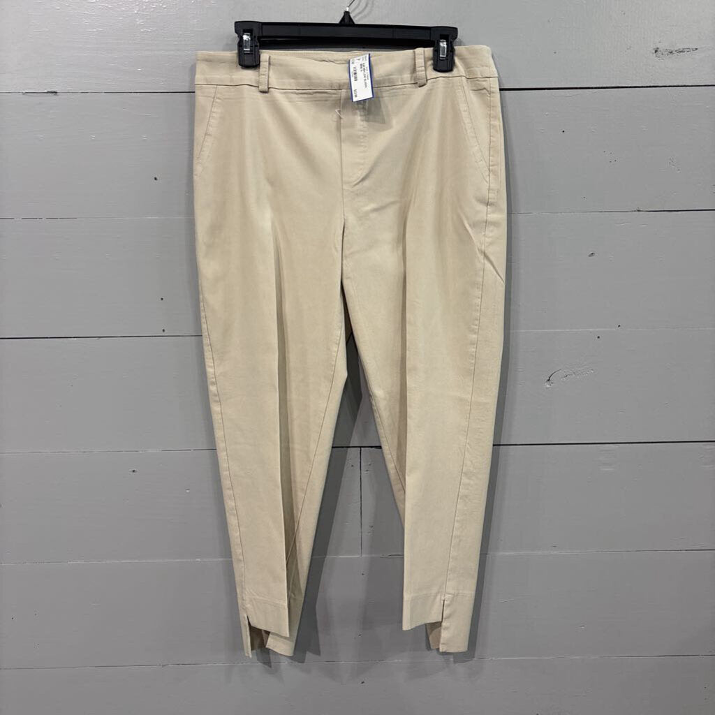 JOSEPH RIBBKOFF,SLIM HIGH LOW SLACKS,BEIGE,14
