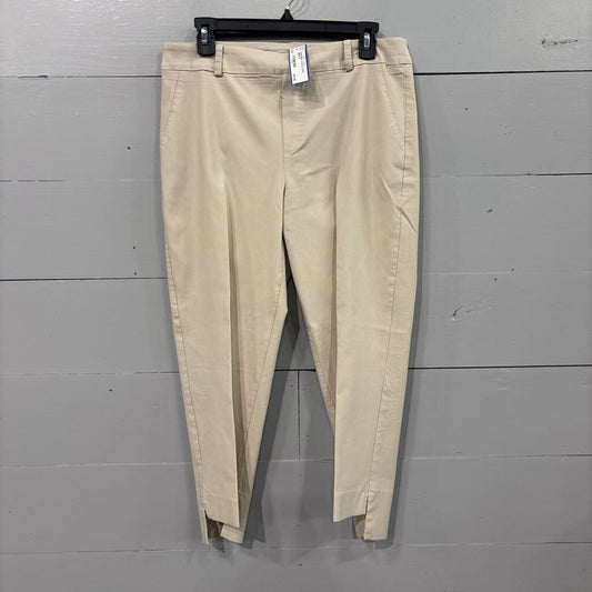 JOSEPH RIBBKOFF,SLIM HIGH LOW SLACKS,BEIGE,14