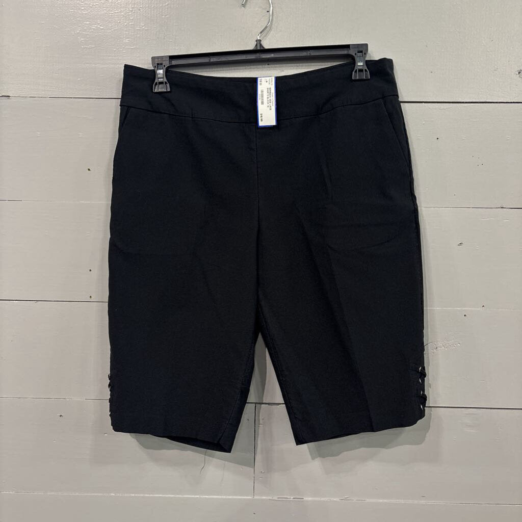 LIOR,BERMUDA SIDE LACE SHORTS,BLACK,14