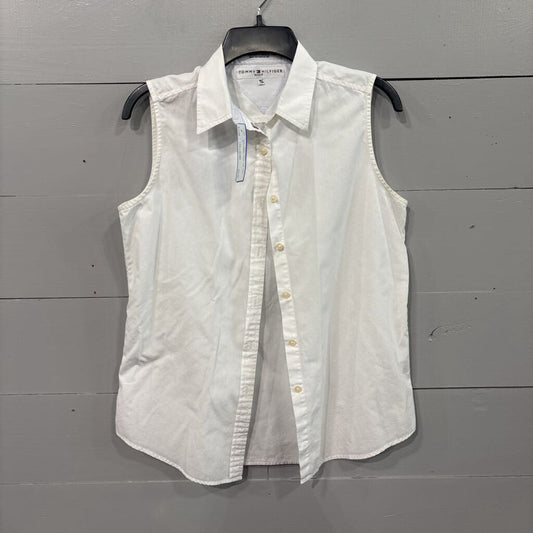 TOMMY HILFIGER,COLLARED TANK TOP ,WHT ,M