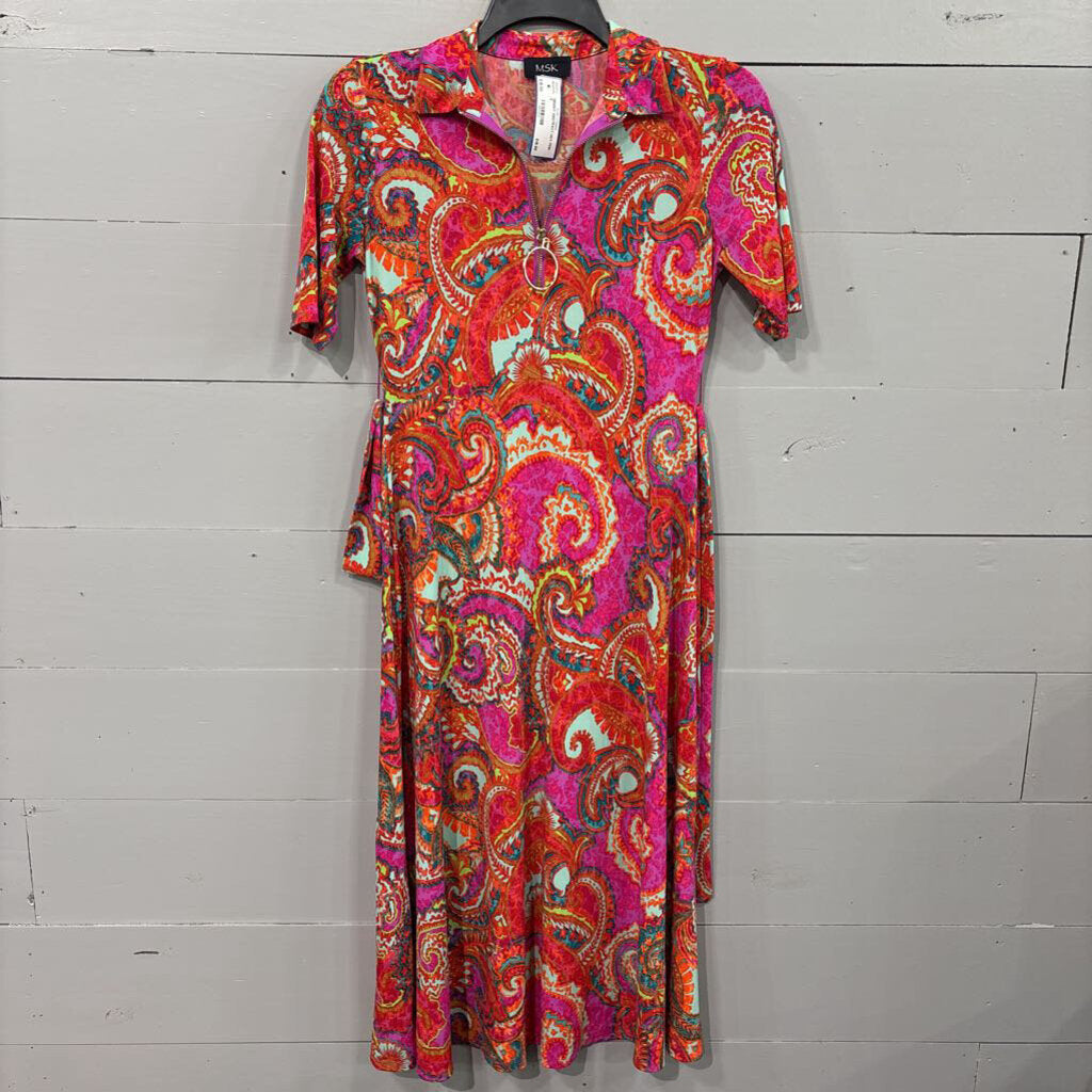 MSK,BRIGHT ABSTRACT,HOT PINK,S