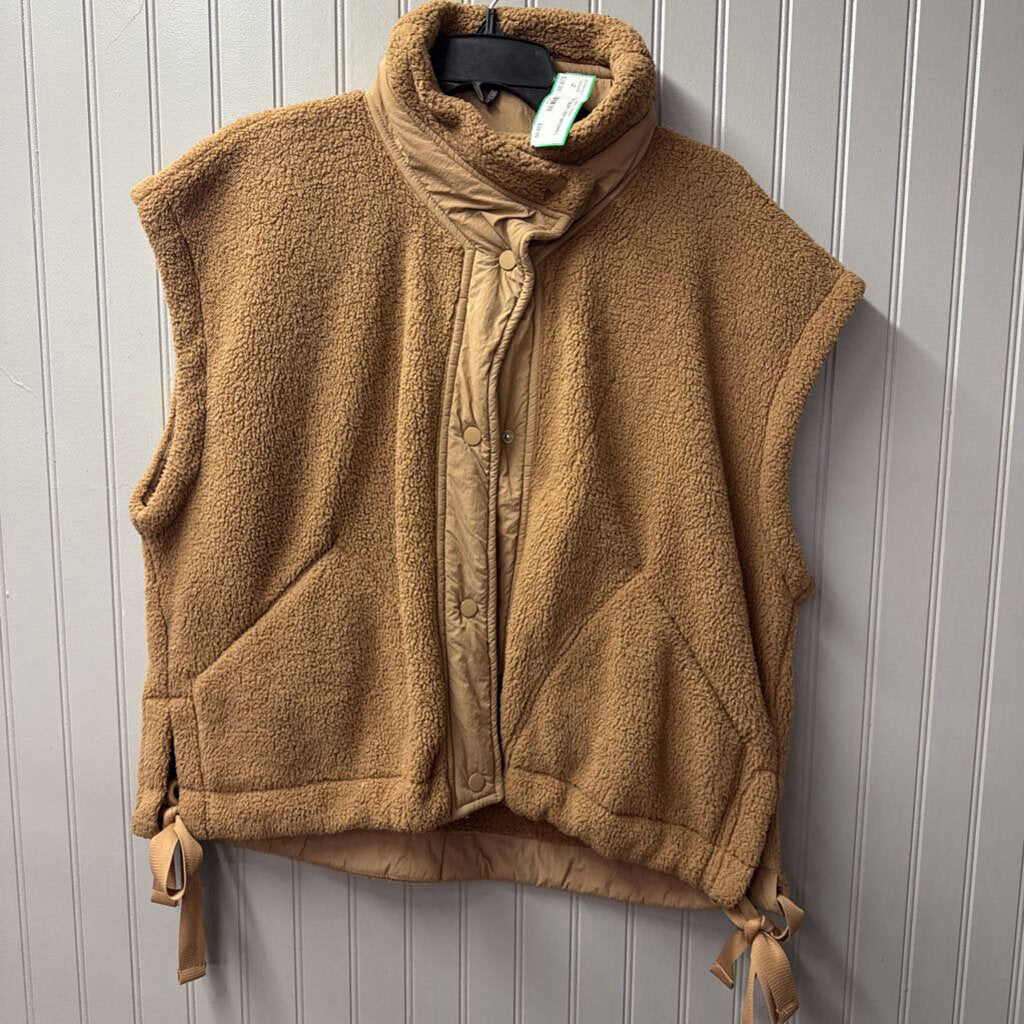 ENTRO,TEDDY BEAR VEST,BROWN,L
