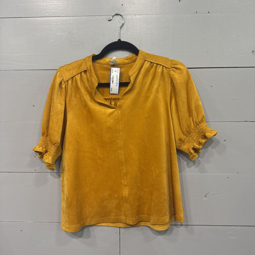 IVU JANE,SUEDE TOP ,YEL,XS