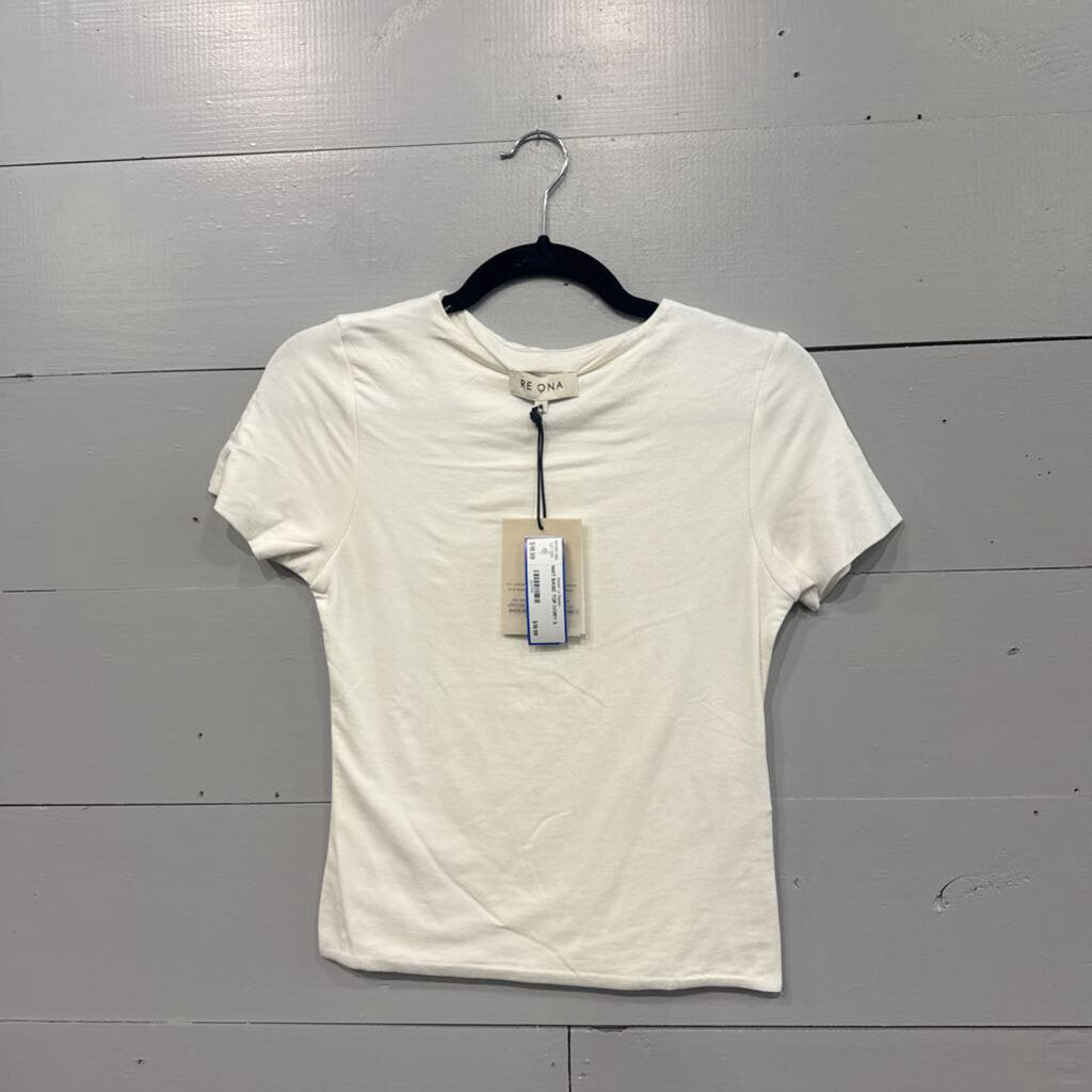 RE ONA,NWT BASIC TOP,IVORY,S