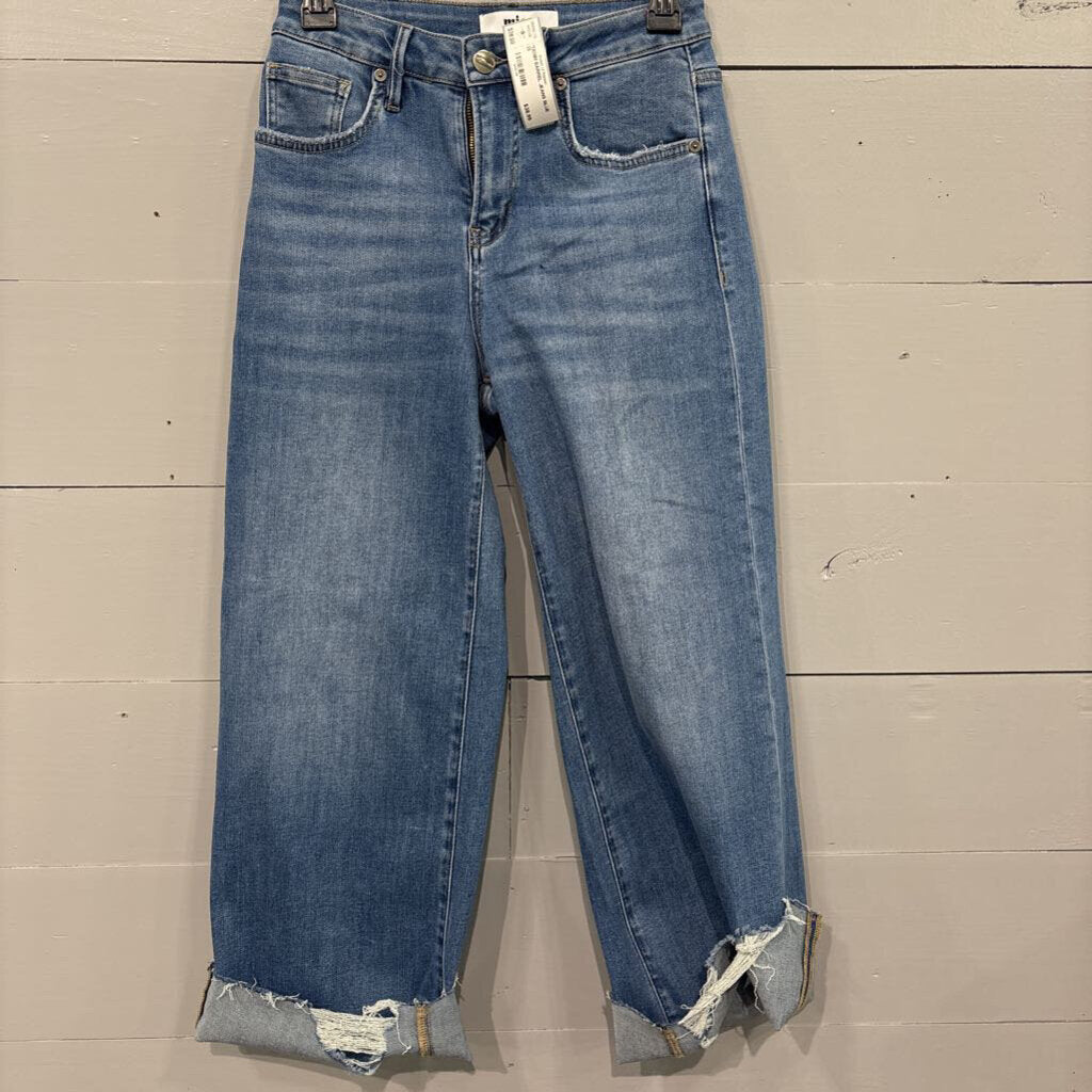 MICA,*DENIM BARREL JEANS,BLUE ,25