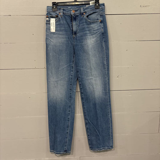 AG DENIM,*DENIM MID RISE STRAIGHT JEANS,BLUE ,26