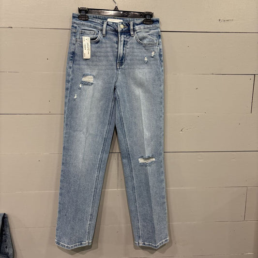 VERVET,*DENIM STRAIGHT SKINNY JEANS,BLUE ,26