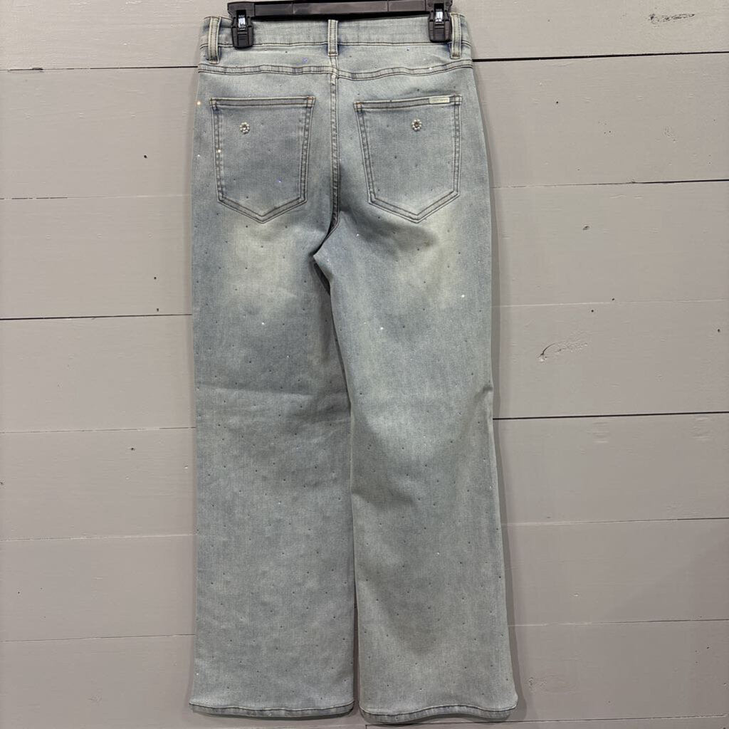 JOSEPH RIBKOFF,*DENIM PEARL GEM STRAIGHT JEANS,BLUE ,4