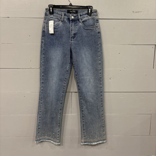 JOSEPH RIBKOFF,*DENIM GEM STRAIGHT JEANS,BLUE ,4