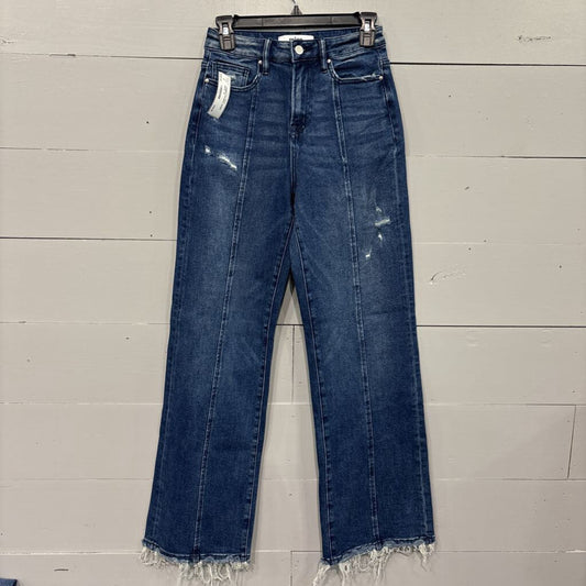 MICA,*DENIM STRAIGHT JEANS,BLUE ,25